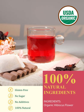 GLDNT hibiscus tea packaging foil-lined pouch protects freshness