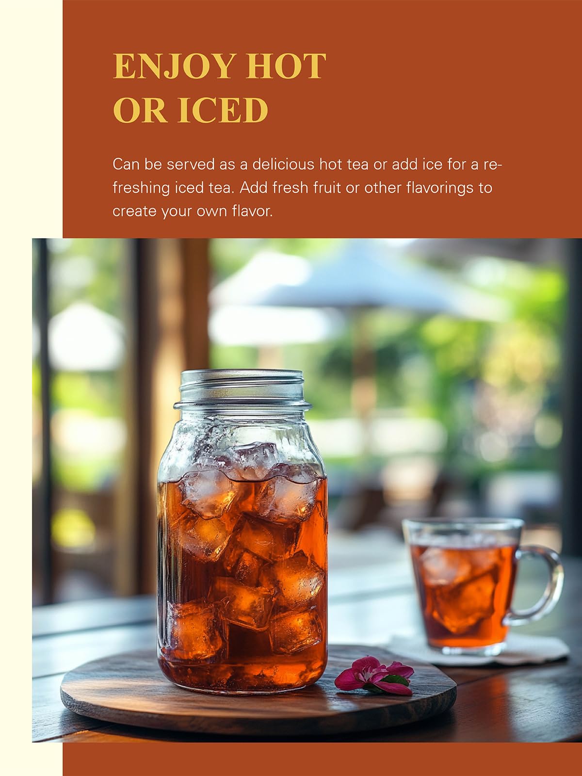 GLDNT Pu'erh tea packaging emphasizing loose-leaf freshness and eco-conscious choice.