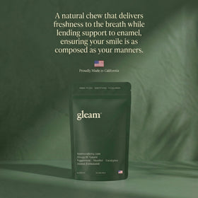 Gleam Gum 100% natural gum base texture close-up