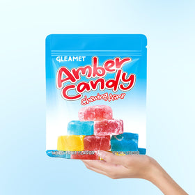 GLEAMETT Amber Candy packaged individually to preserve freshness and crisp texture.