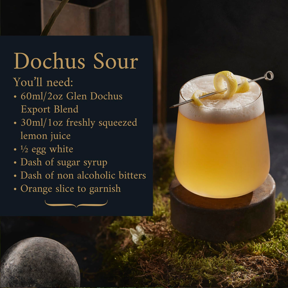 Glen Dochus Export Blend packaging highlights halal, gluten-free, and low-sugar attributes