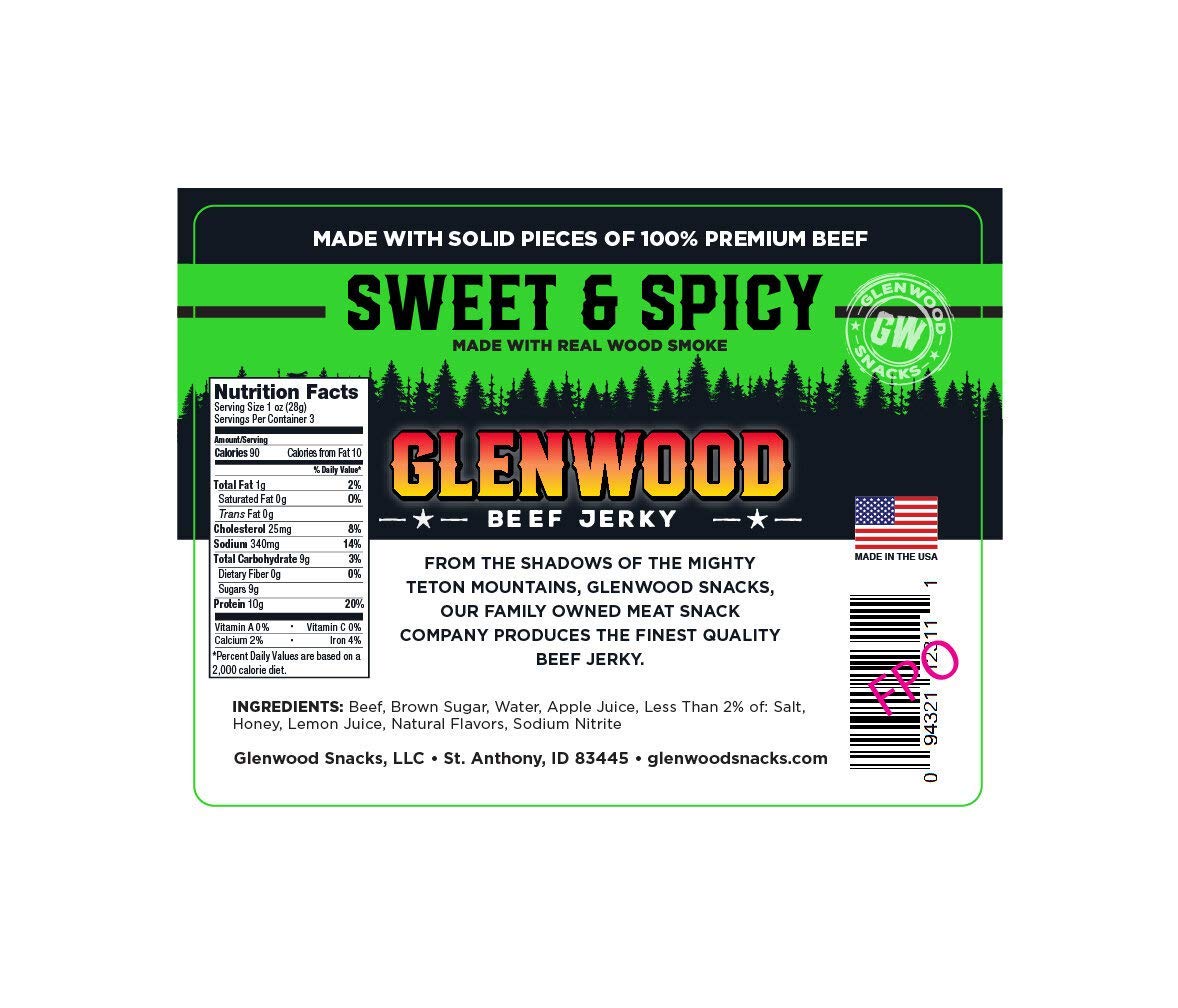 Glenwood Snacks jerky slices on plate, convenient high-protein fuel for travel