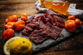 Glenwood USA-made jerky label emphasizes quality ingredients and gluten-free option.