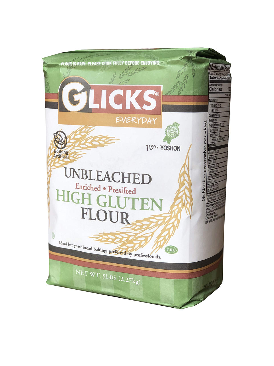 Glicks High Gluten Flour bag ready for yeast bread baking.