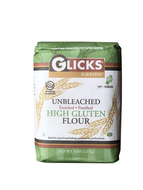 Glicks High Gluten Flour bowl of dough showing strong structure.