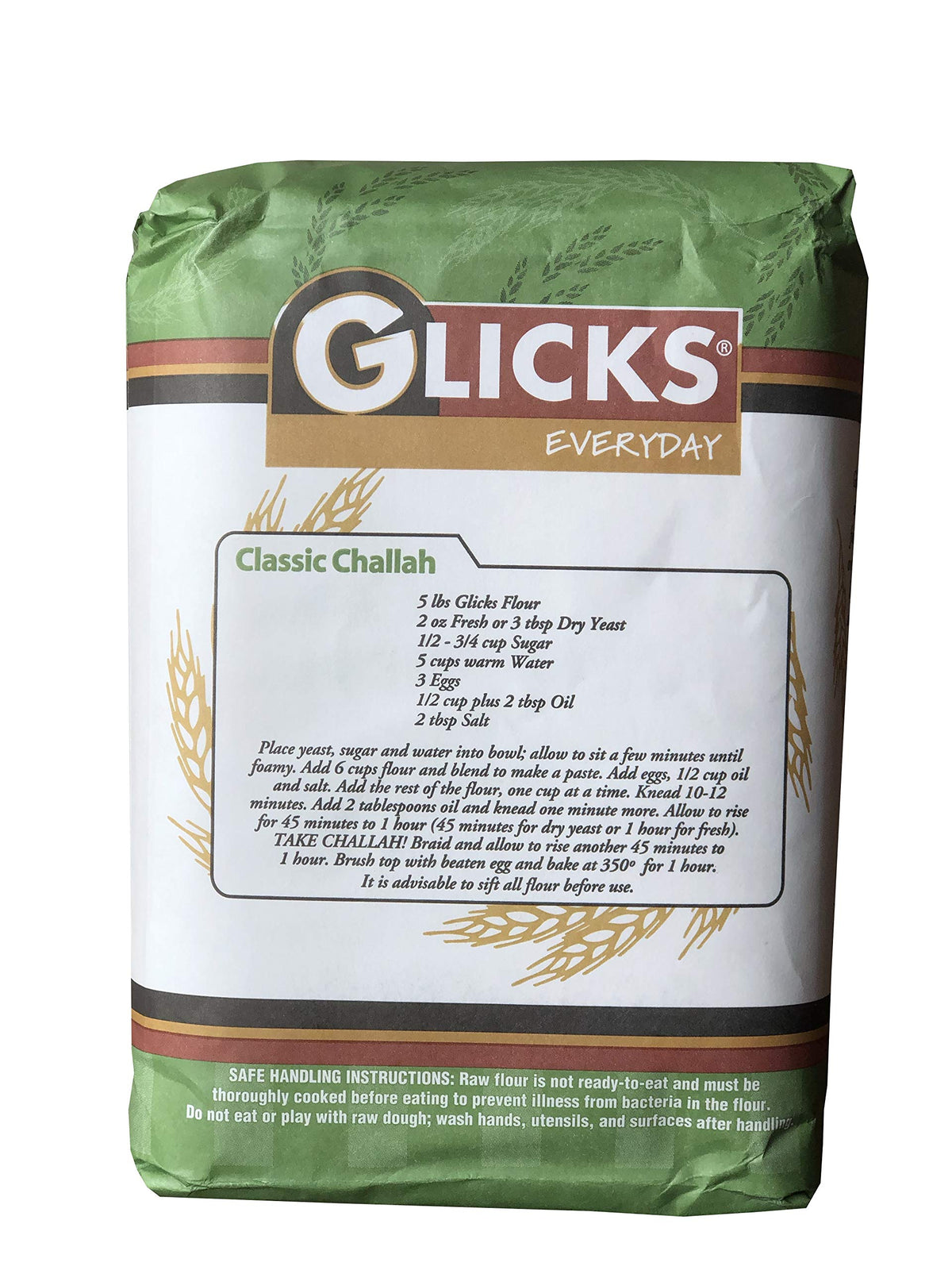 Glicks High Gluten Flour ingredients list emphasizes enrichment.