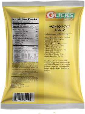 Glicks Wonton Chips serving ideas, versatile topping for soups and salads