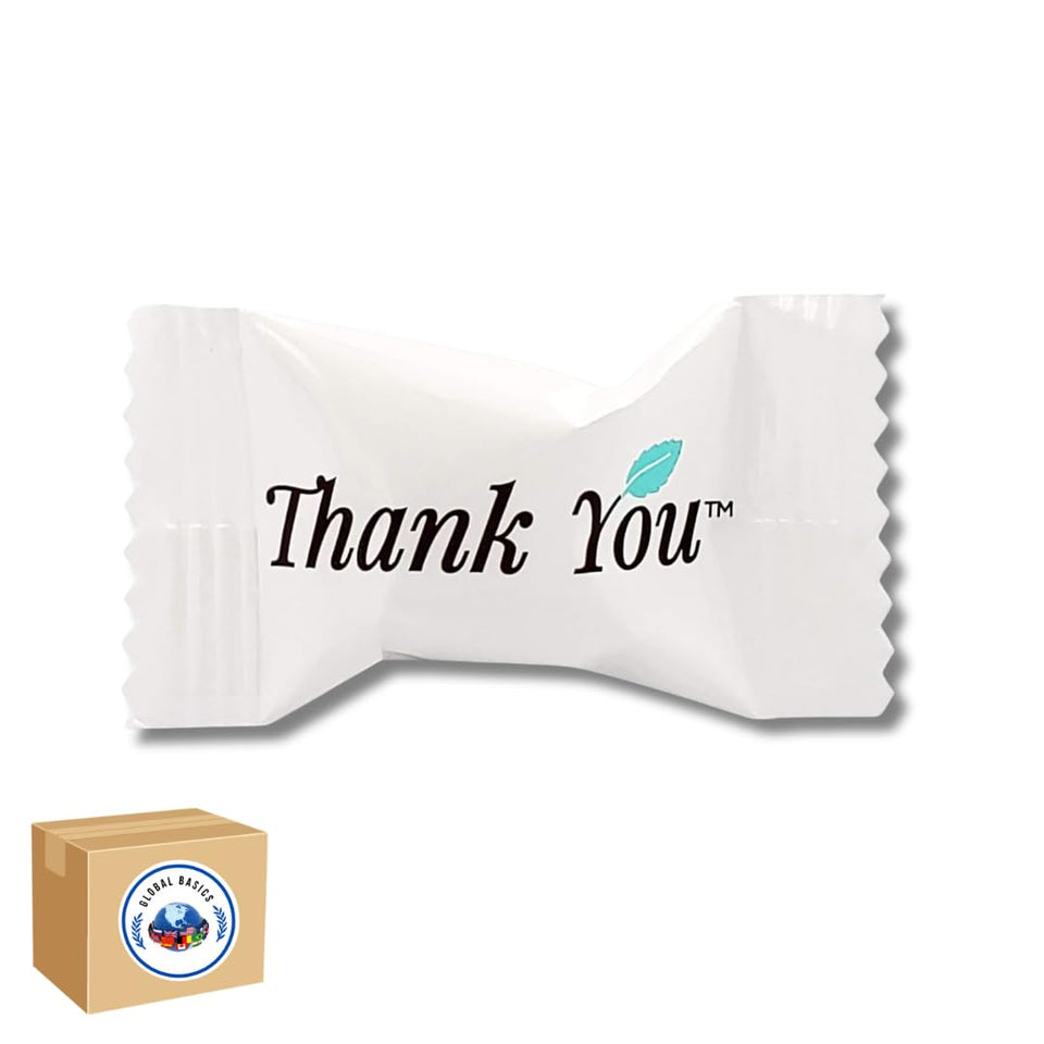 Global Basics buttermint wrapped candy for freshness and sharing