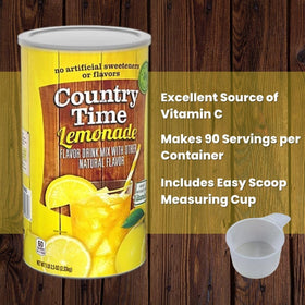 Global Basics Country Time Pink Lemonade canister for family-friendly pink refreshment