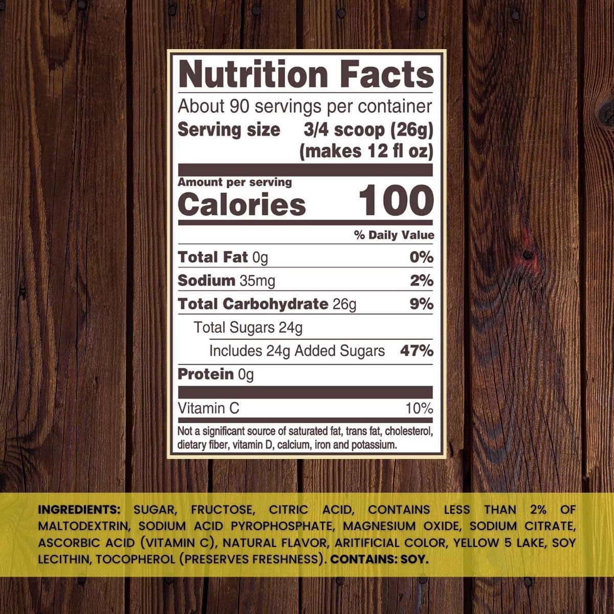 Global Basics Lemonade mix scoop enables precise measurement and consistency