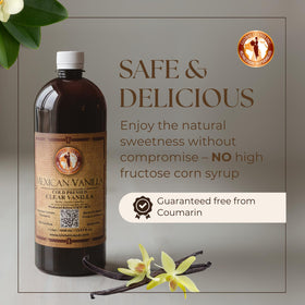 Pouring Pure Clear Vanilla for bright, color-safe baking results.