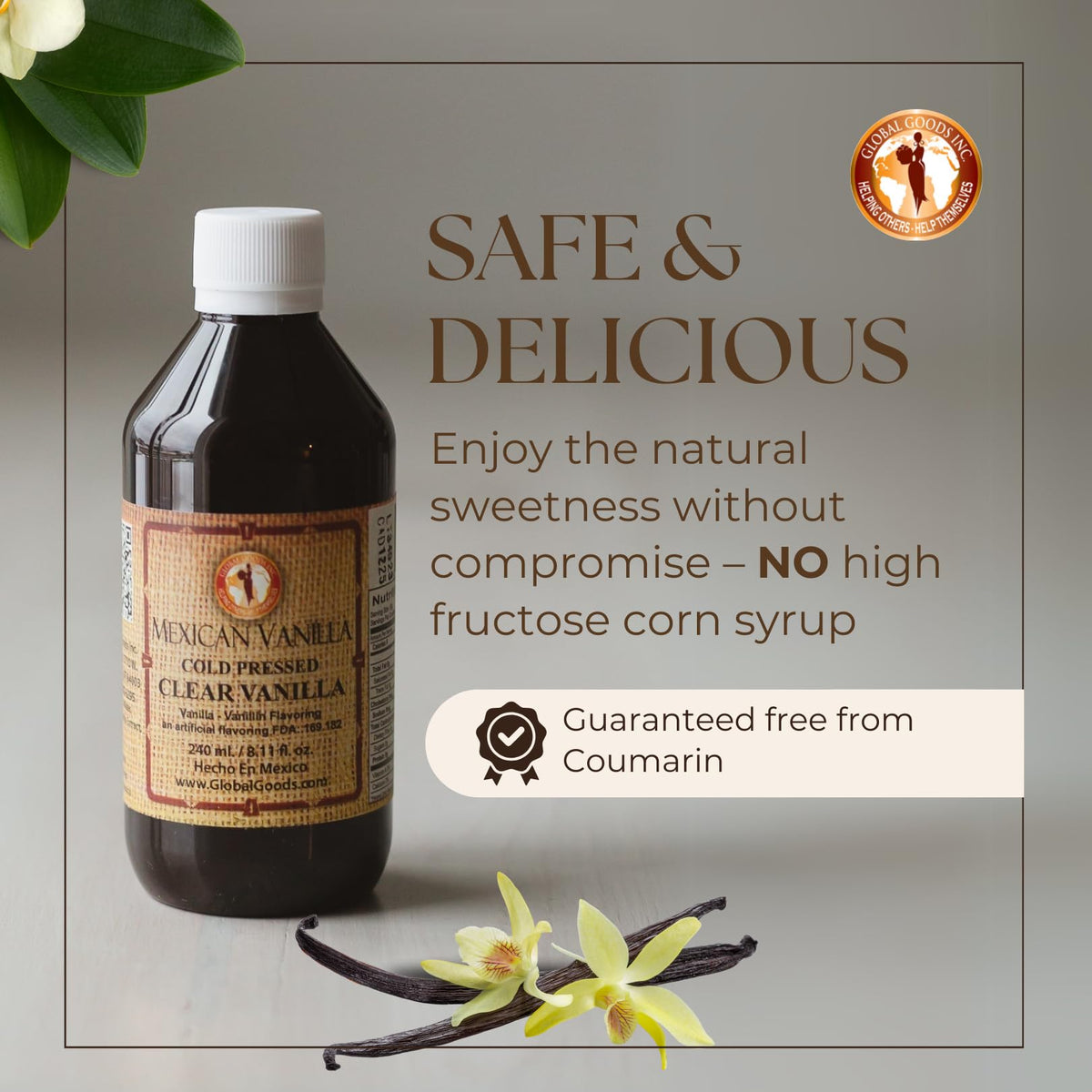 Global Goods Mexican vanilla beans image evokes authentic flavor for premium pastries