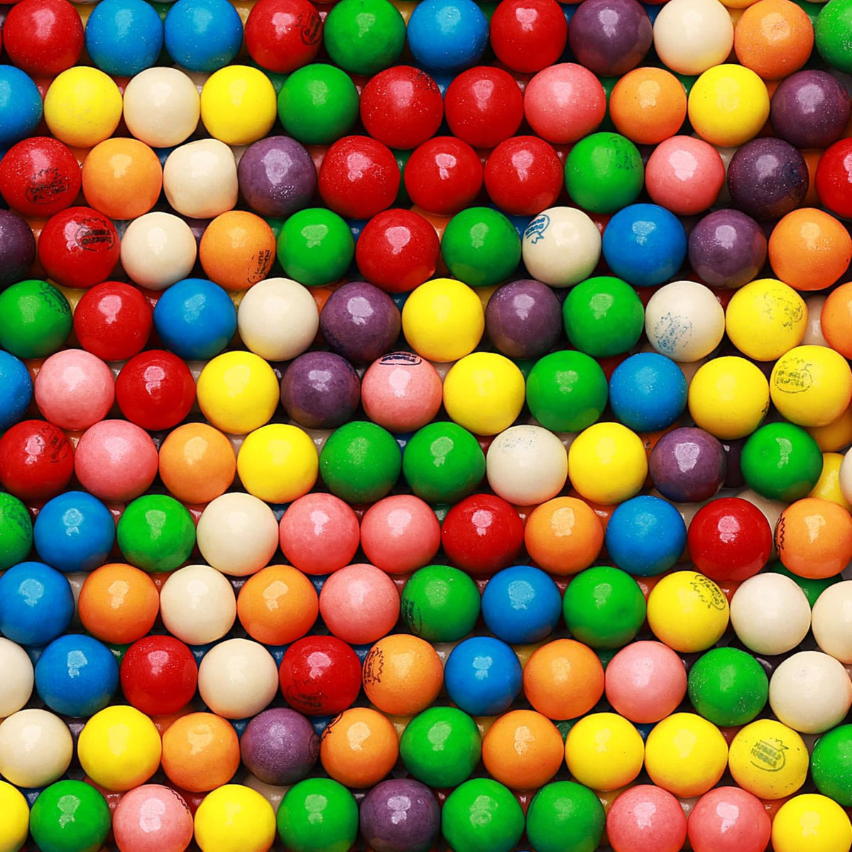 Global Gumball 0.5-inch gumballs in a bowl, colorful flavors for quick snacking
