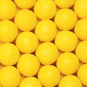 Global Gumball banana bubble gum, 1 inch, ideal for vending machines and parties.
