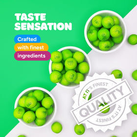 Global Gumball vibrant green candy for goody bags and events.