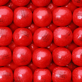 Global Gumball cherry gumballs in 1-inch size, perfect for refill and color-pop.