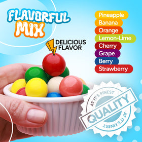 Global Gumball assorted flavors offering fruity choices for parties