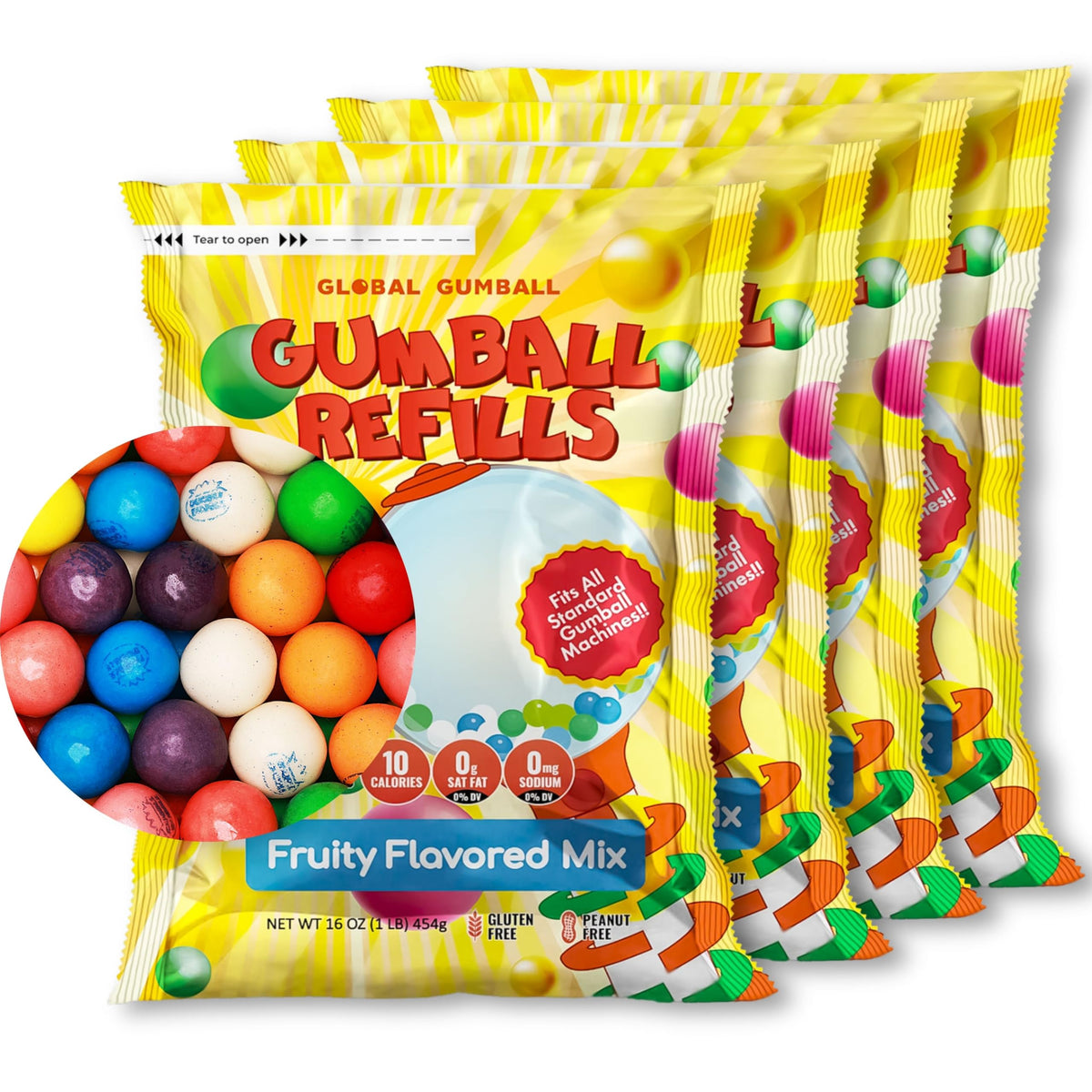 Global Gumball machine refill bundle ready for easy restocking