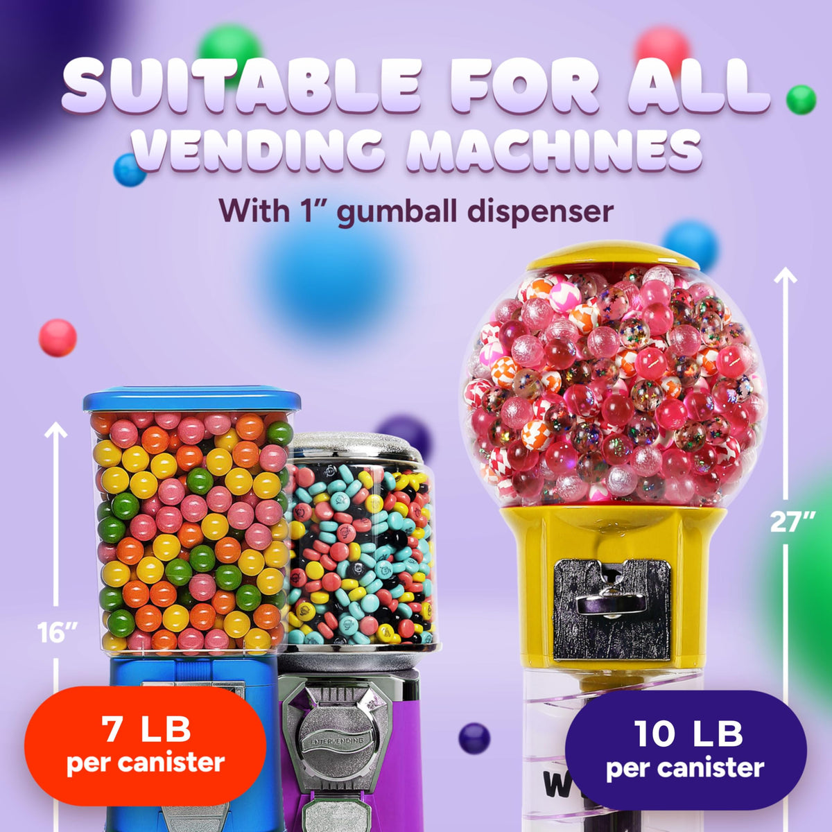 Global Gumball party favors and goody bags with vibrant gum balls