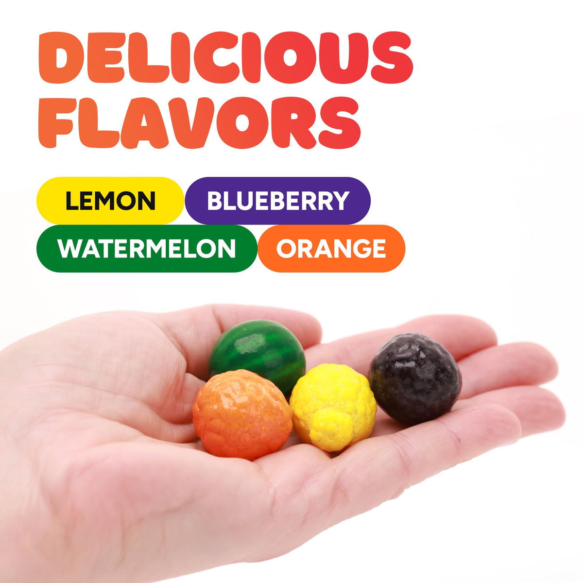 Global Gumball Seedlings orange-shaped gumballs brighten parties and buffets