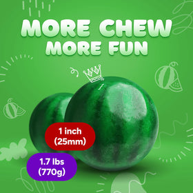 Global Gumball watermelon bulk pack; 96 pcs per bag for easy machine refills.