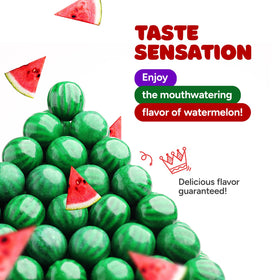Global Gumball party favors watermelon gumballs; fun treat for kids' parties.