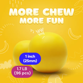 Global Gumball yellow gumballs, vibrant color for cake decorations and goody bags.