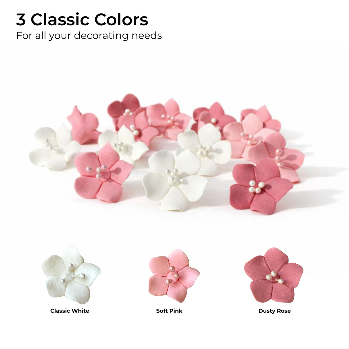 Global Sugar Art ready-to-decorate flowers with airbrush-friendly finish