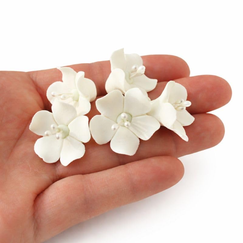 Global Sugar Art Blossom sugar wedding cake flowers with pearl stamens for elegant decorations