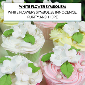 Global Sugar Art flowers on cake idea close-up