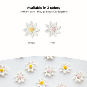 Global Sugar Art gumpaste daisies with clean ingredients for decorative use.
