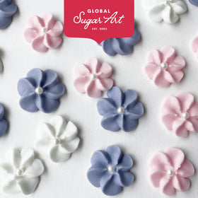 Global Sugar Art mini flower sprinkles pink for desserts and cupcakes