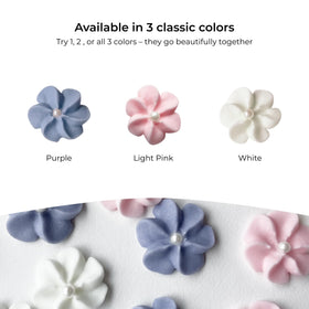 Global Sugar Art pearl-sprinkled icing flowers for elegant cake designs