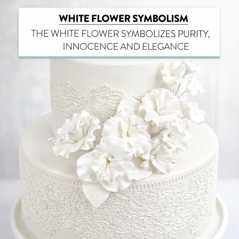 Global Sugar Art Sugar Blossom Cake Spray includes soft green leaves for natural accents.