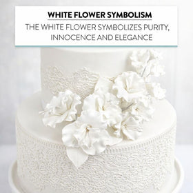 Global Sugar Art Sugar Blossom Cake Spray includes soft green leaves for natural accents.