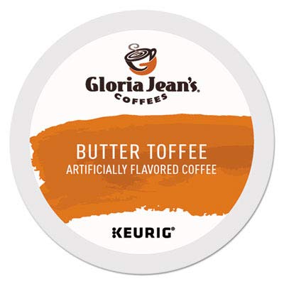Gloria Jean's Butter Toffee Coffee K-Cup visual: rich aroma and convenient single-serve brewing