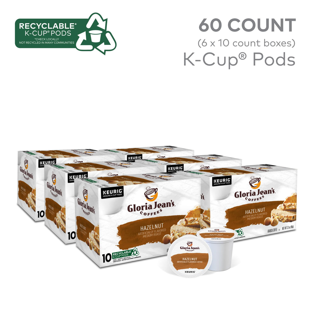 Gloria Jean's Medium-Roast K-Cup Pod delivering a smooth, balanced flavor.
