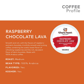 Gloria Jean's Raspberry Chocolate Lava pod image ready-to-brew for a mid-day treat.