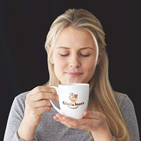 Morning kitchen scene with Gloria Jean's Raspberry Chocolate Lava ready to brew.