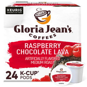 Gloria Jean's Raspberry Chocolate Lava pod ready for a quick, flavorful single-serve brew.