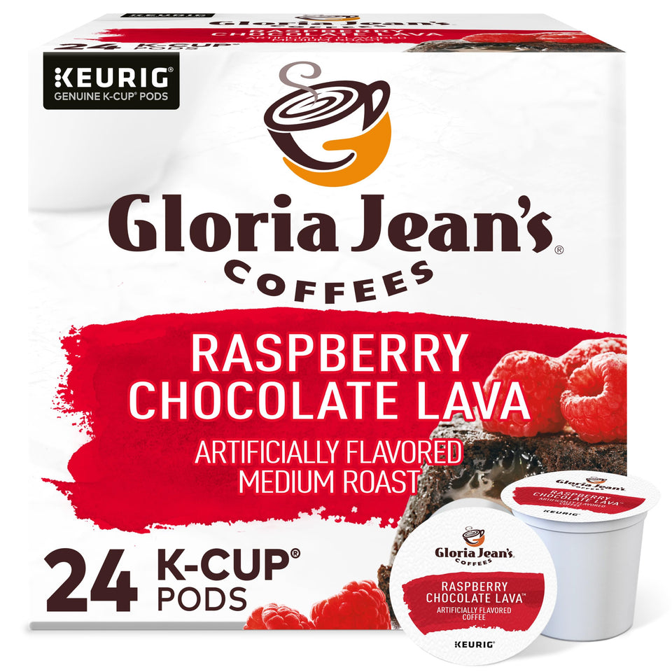 Gloria Jean's Raspberry Chocolate Lava pod ready for a quick, flavorful single-serve brew.
