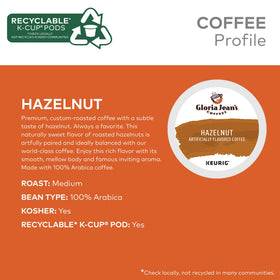 Single-serve convenience from Gloria Jean's K-Cup Pod for a quick, fresh coffee.