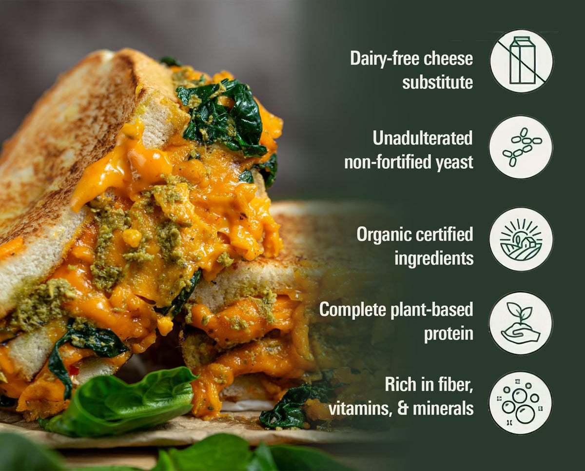 Gloriously Vegan Noochy Licious on pizza as a topping option