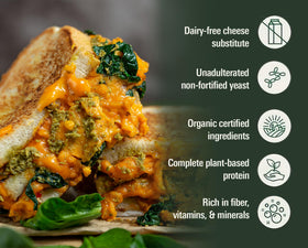 Gloriously Vegan Noochy Licious on pizza as a topping option