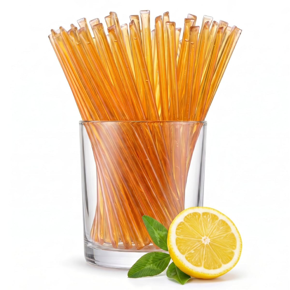GloryBee Lemon Honeystix box front showing on-the-go packaging and lemon flavor.
