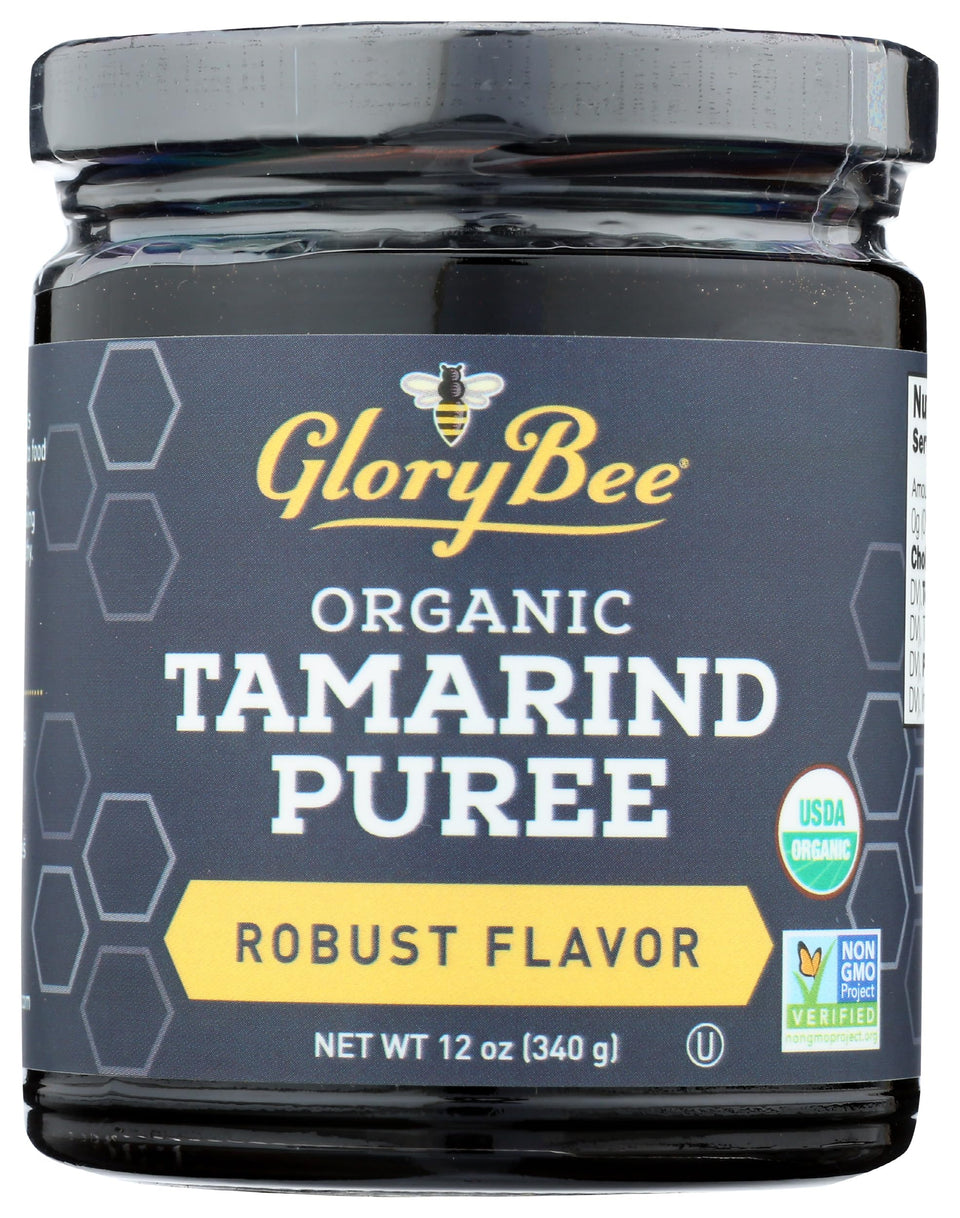 GloryBee organic tamarind paste in a jar for authentic Indian and Thai flavors.