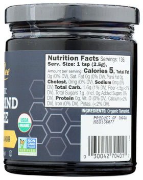 GloryBee organic tamarind paste used in chutney or sauce recipes.