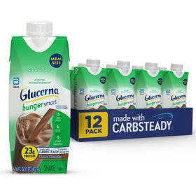 Glucerna Hunger Smart Shake bottle in Classic Chocolate with protein for meal replacement