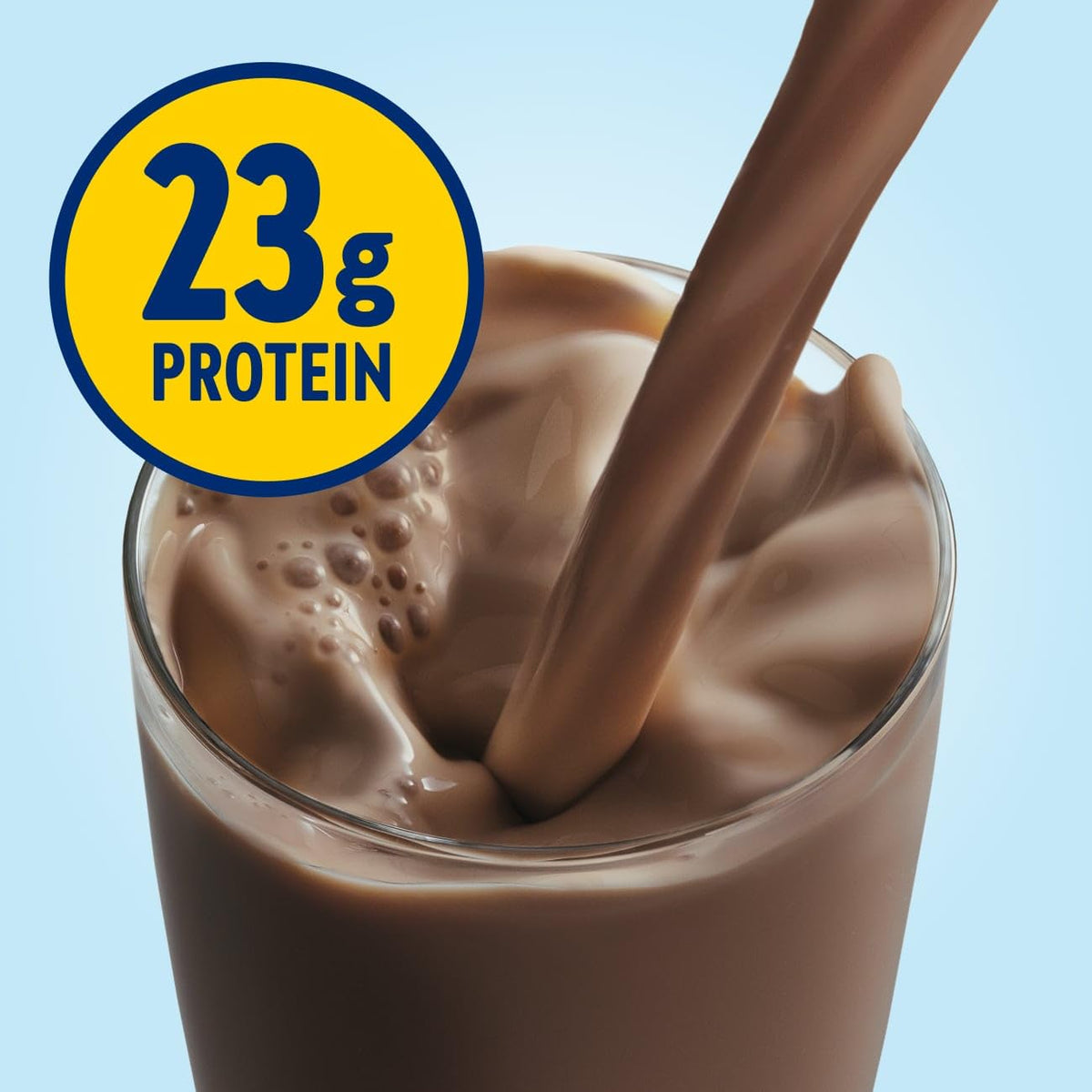 Glass of Glucerna Classic Chocolate highlights ready-to-drink convenience for busy days