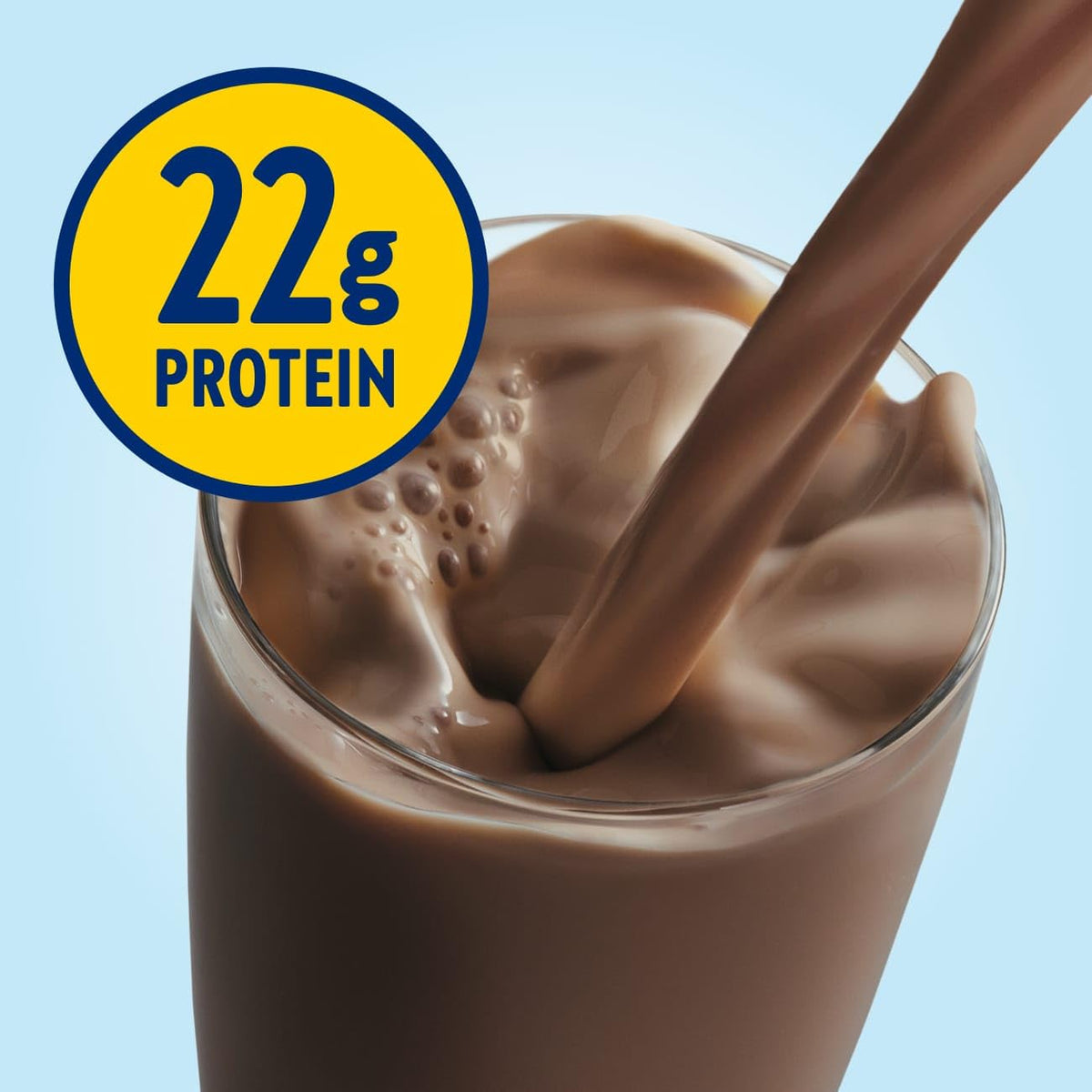 Classic Vanilla shake being prepared with Glucerna Hunger Smart powder.